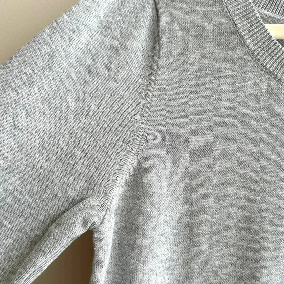 Jeanne Pierre Long Sleeve Button Back Grey Cozy Pullover Sweater, Size Medium - Picture 11 of 16